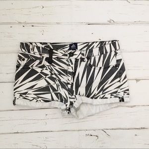 Authentic Icon Black White Cuffed Shorts